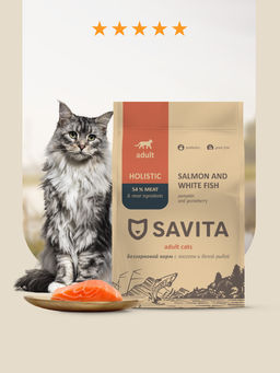 Беззерновой корм для кошек с лососем и белой рыбой, GRAIN FREE ADULT, Salmon & White Fish