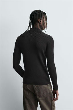 RIBBED HIGH NECK JUMPER - Zara фото 9