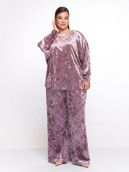 Бархатный костюм KO33511PUR39