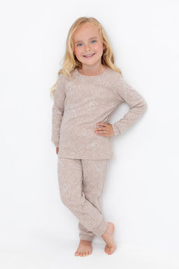 К 1552/бежевый,мини плюшевые мишки пижама дет