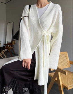 K13523 Кардиган OVER SIZE СЛИВКИ