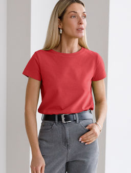 VILATTE / Футболка из премиального хлопка с эластаном