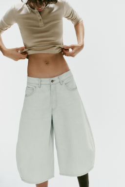 BERMUDA JORTS BALLOON DENIM TRF TIRO MEDIO / Azul claro - Zara фото 2