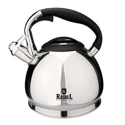 Чайник из нержавеющей стали 3 л со свистком (М-7137) /Rashel/