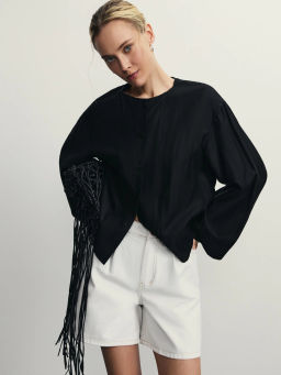 Джинсовые шорты со складками / Zarina