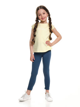 Комплект для девочки с лосинами UD 1945/7508 желтый