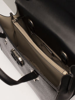 LACCOMA сумка WJD6707-черный эко кожа хлопок  фото 8