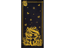 6с102.411ж1 Аниме-единорог(т.желтый) Полотенце махровое 67х150см