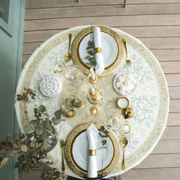 Скатерть круглая Этель Классика d=150 см, 100 % хлопок  фото 9