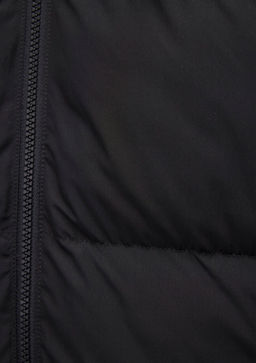 Kapusonlu Siyah Sisme Mont - Mavi фото 6