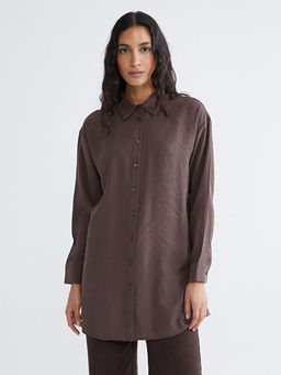 Oversize Modal Kar???ml? Kad?n G?mlek Tunik