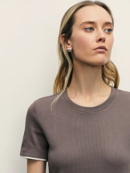 Футболка с контрастными окантовками / Zarina фото 6