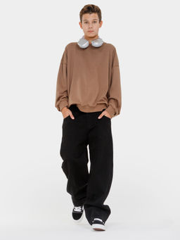 Джинсы-багги утеплённые для мальчиков - Синий мир фото 6