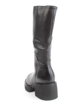 02-FI908-1M BLACK Сапоги зимние женские (натуральная кожа, натуральный мех)