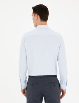 A__k Mavi Slim Fit Arm_rl_ Uzun Kollu G_mlek