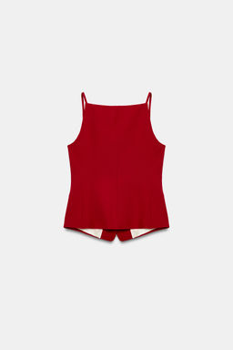 CHALECO TIRANTES ESCOTE CORAZ?N / Rojo - Zara фото 7