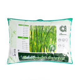 Подушка Адамас Бамбук, размер 40х60 см, МИКС, бамбуковое волокно, чехол тик  фото 2