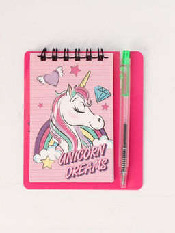 Блокнот А7 и мини ручка, Минни Маус и единорог