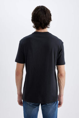 Футболка стандартного кроя с круглым вырезом и короткими рукавами с принтом - Defacto фото 6