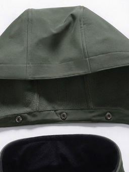 Ветровка мужская софтшелл виндстоппер с капюшоном спортивная цвета хаки 9617_1Kh