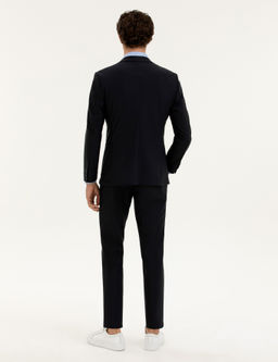 Тканевые брюки узкого кроя темно-синего цвета - Cacharel фото 4