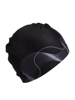 Шапочка для плавания взрослая ONLYTOP Waves, тканевая, обхват 54-60 см