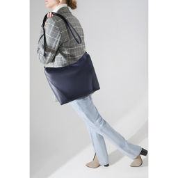 Сумка-мешок, отдел на молнии, наружный карман, длинный ремень, цвет тёмно-синий - Simaland фото 4