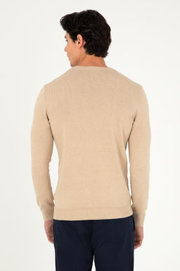 Мужской свитер песочного меланжа - U.s. polo assn фото 5