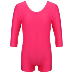 Купальник гимнастический Grace Dance, с шортами, с рукавом 3/4, р. 42, цвет малина
