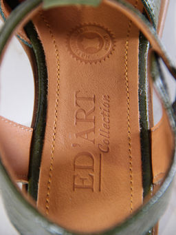 Босоножки 5038.23663bе.Зеленый наплак+оливковая замша