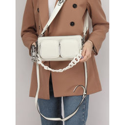 Сумка женская натуральная кожа GU 2033-2573, 1отд, плечевой ремень, белый SALE 245038 - Adelia фото 10