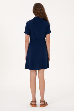 Kad_n Lacivert Mini Boy Dokuma Elbise Sepette S_rpriz _ndirim - U.s. polo assn фото 6