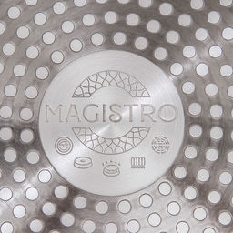Сковорода Magistro Natural, d=22 см, ручка soft-touch, антипригарное покрытие, индукция, кованый алюминий, серая