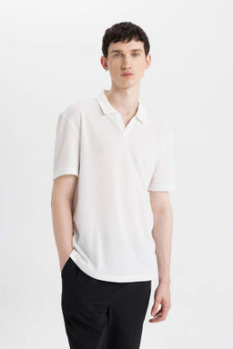 Modern Fit Basic Duz K?sa Kollu Polo Tisort - Defacto фото 8
