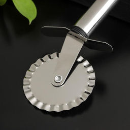 Нож для пиццы и теста Доляна Помощник, 18 см, ребристый, цвет черный  фото 2