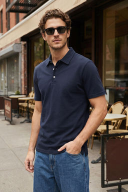 TRENDYOL MAN Tas Regular/Normal Kesim Basic %100 Pamuk Suprem K?sa Kol Polo Yaka T-shirt TMNSS25PO00001 - Trendyolmilla фото 9