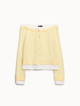 Двуслойный кардиган со спущенными плечами ZR2609033303-2 / Zarina