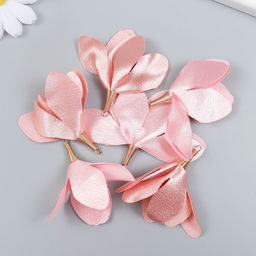 Декор для творчества текстиль Бутон, бутонов вишни, набор 6 шт., 6 см