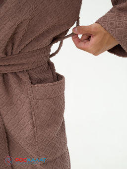 Жаккардовый мужской махровый халат с шалькой МЗ-11 (118)