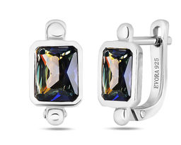 Серьги, мистик кварц синий, Сарагоса