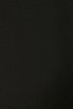 TRENDYOLMILLA Siyah Vucuda Oturan Bisiklet Yaka Mini Fitilli Esnek Orme Kalem Elbise TWOSS22EL2819 фото 11