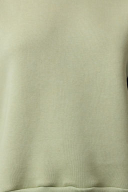 Mint Kal?n Ici Polarl? Regular/Normal Kal?p Bisiklet Yaka Basic Orme Sweatshirt TWOAW24SW00101