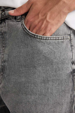 Джинсовые брюки Baggy Fit с широким узором и нормальной талией, широкие брюки - Defacto фото 5