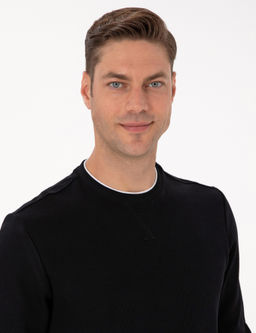 Siyah Regular Fit Sweatshirt - Pierre cardin фото 2