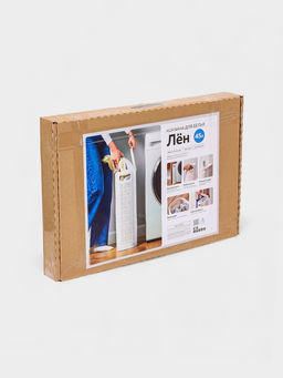 Плетёная корзина для белья с крышкой "Лён" 45л 43×20×60см, цвет белый