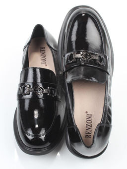 03-DEB104-3 BLACK Лоферы женские (натуральная кожа)