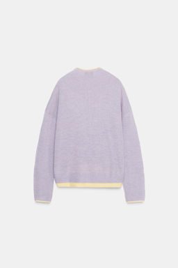 KNIT SWEATER WITH CONTRAST TRIMS - Zara фото 5