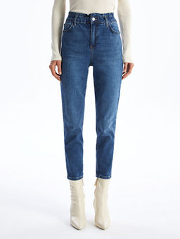 Beli Lastikli Paperbag Kad?n Jean Pantolon