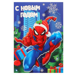 Коробка складная, С Новым годом, 16 х 23 х 7,5 см, Человек-паук - Marvel фото 9