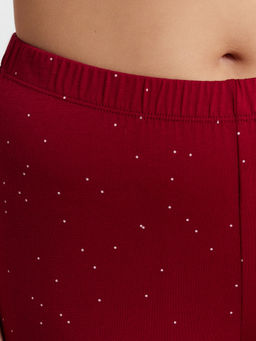 Пижама женская бордовая с принтом - Mark formelle фото 7